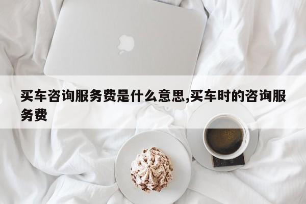 买车咨询服务费是什么意思,买车时的咨询服务费